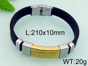 Stainless Steel Rubber Bracelet - KB70880-HB