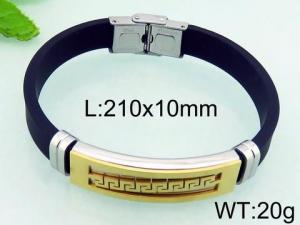 Stainless Steel Rubber Bracelet - KB70894-HB