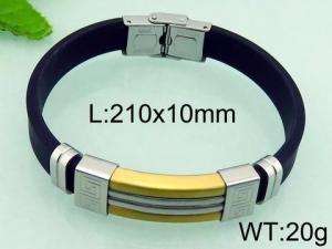 Stainless Steel Rubber Bracelet - KB70910-HB