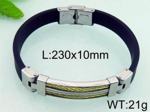 Stainless Steel Rubber Bracelet - KB70919-HB