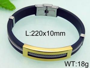 Stainless Steel Rubber Bracelet - KB70920-HB