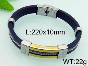 Stainless Steel Rubber Bracelet - KB70923-HB