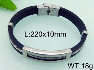 Stainless Steel Rubber Bracelet - KB70930-HB