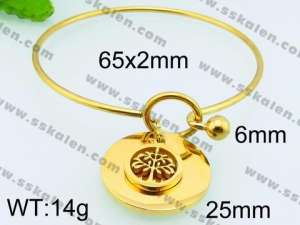 Stainless Steel Gold-plating Bangle - KB72014-Z
