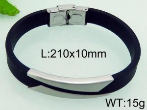 Stainless Steel Rubber Bracelet - KB74211-TJL