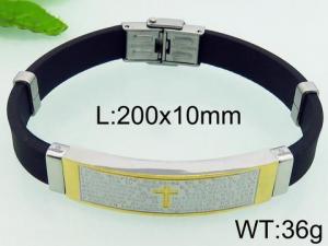 Stainless Steel Rubber Bracelet - KB74223-TJL