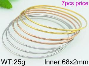 Stainless Steel Gold-plating Bangle - KB75529-LO
