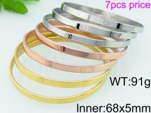 Stainless Steel Gold-plating Bangle - KB75546-LO