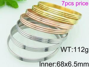 Stainless Steel Gold-plating Bangle - KB75547-LO