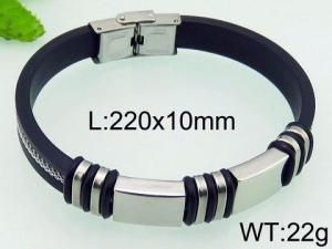 Stainless Steel Rubber Bracelet - KB76115-HB