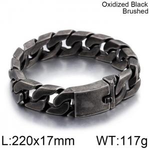 Stainless Steel Bracelet(Men) - KB76210-BD
