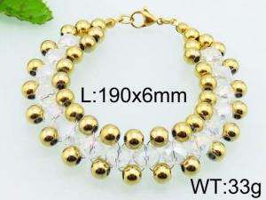 Stainless Steel Gold-plating Bracelet - KB77315-TJG