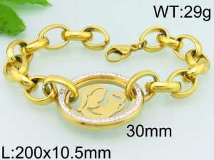 Stainless Steel Gold-plating Bracelet - KB78293-ZC