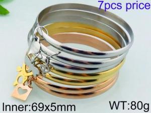 Stainless Steel Gold-plating Bangle - KB79563-LO