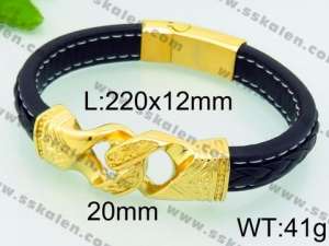 Leather Bracelet - KB79600-BD