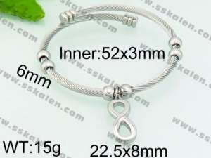 Stainless Steel Wire Bangle - KB80054-Z