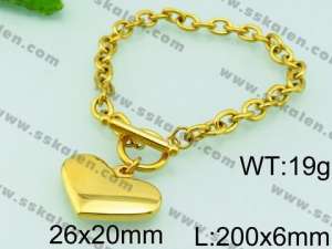 Stainless Steel Gold-plating Bracelet - KB80803-Z