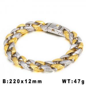 Stainless Steel Gold-plating Bracelet - KB81408-BD