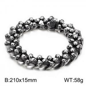 Stainless Skull Bracelet - KB81441-BD