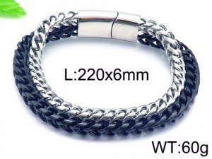 Stainless Steel Black-plating Bracelet - KB83361-BD