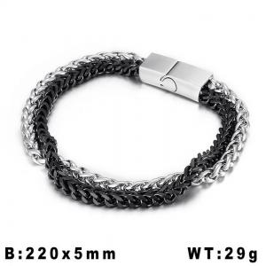 Stainless Steel Black-plating Bracelet - KB85142-BD
