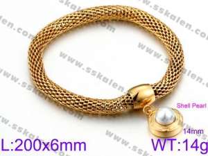 Stainless Steel Gold-plating Bracelet - KB86722-K