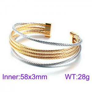 Stainless Steel Gold-plating Bangle - KB86953-Z