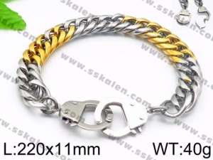 Stainless Steel Gold-plating Bracelet - KB88017-Z