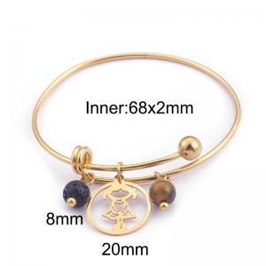 Stainless Steel Gold-plating Bangle - KB93750-Z