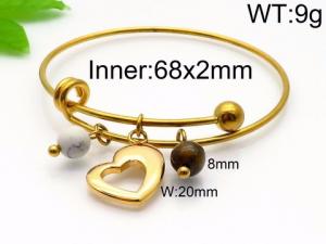 Stainless Steel Gold-plating Bangle - KB93751-Z