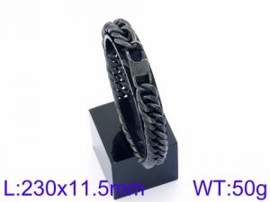 Stainless Steel Black-plating Bracelet - KB93857-BD