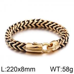 Stainless Steel Gold-plating Bracelet - KB95693-BD
