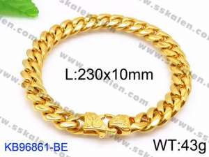 Stainless Steel Gold-plating Bracelet - KB96861-BE