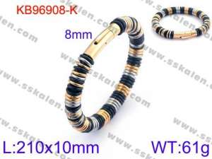 Stainless Steel Gold-plating Bracelet - KB96908-K