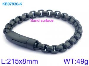 Stainless Steel Black-plating Bracelet - KB97830-K