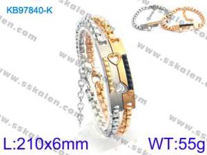 Stainless Steel Gold-plating Bracelet - KB97840-K