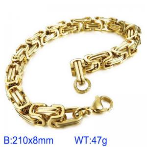 Stainless Steel Gold-plating Bracelet - KB98886-Z