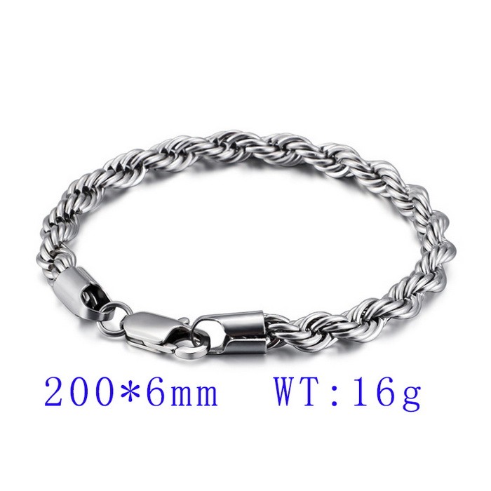 European and American steel color twist chain unisex bracelet
