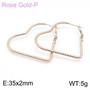 SS Rose Gold-Plating Earring - KE100098-KFC