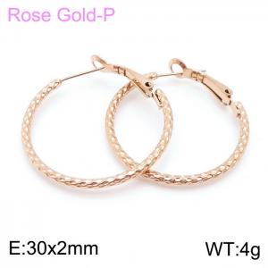 SS Rose Gold-Plating Earring - KE100101-KFC