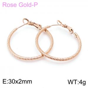 SS Rose Gold-Plating Earring - KE100104-KFC