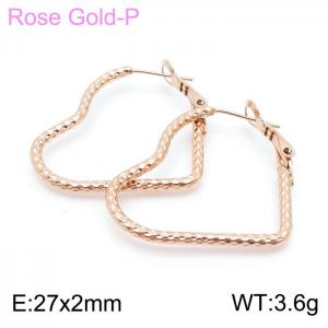 SS Rose Gold-Plating Earring - KE100107-KFC
