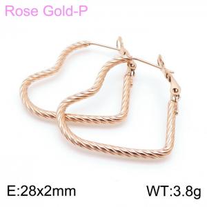 SS Rose Gold-Plating Earring - KE100110-KFC