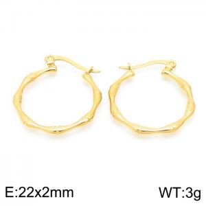 SS Gold-Plating Earring - KE101669-KFC