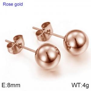 SS Rose Gold-Plating Earring - KE101798-Z
