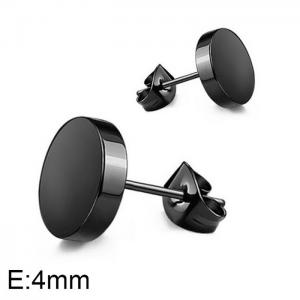 Stainless Steel Black-plating Earring - KE102199-WGLN