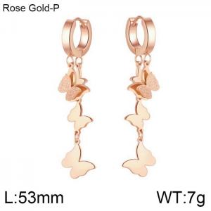 SS Rose Gold-Plating Earring - KE102213-WGTY