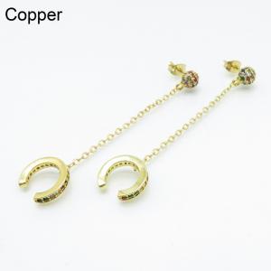 Copper Earring - KE102440-TJG