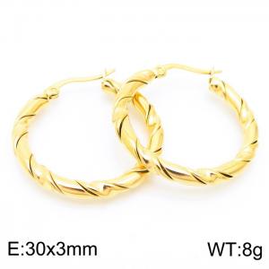 SS Gold-Plating Earring - KE102567-KFC