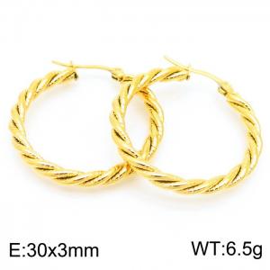 SS Gold-Plating Earring - KE102622-KFC